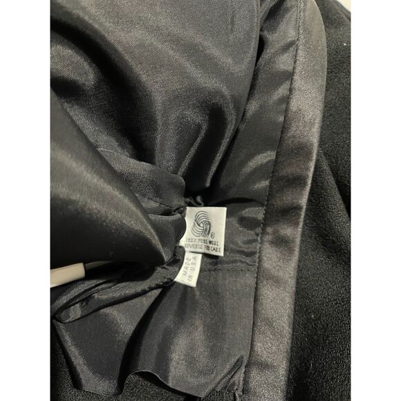 David Hayes wool dress VTG Saks fifth avenue USA classic black winter women 12 - Picture 6 of 11